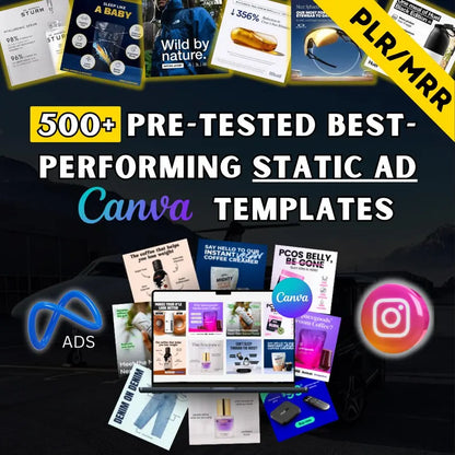 500+ Meta Ad Creatives Canva Templates