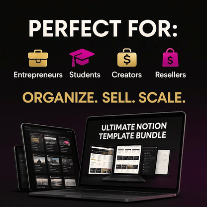 Ultimate 150+ Notion Template Bundle